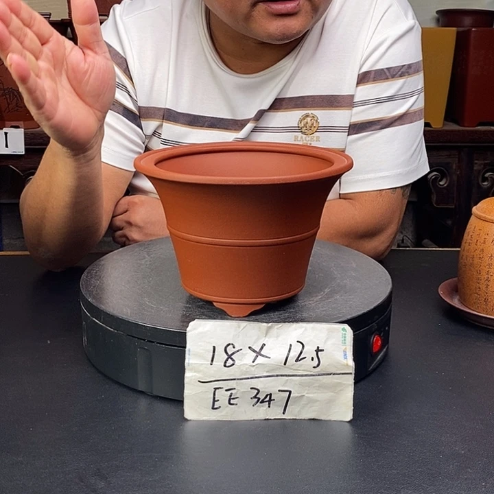 紫砂花盆货号一只EE347