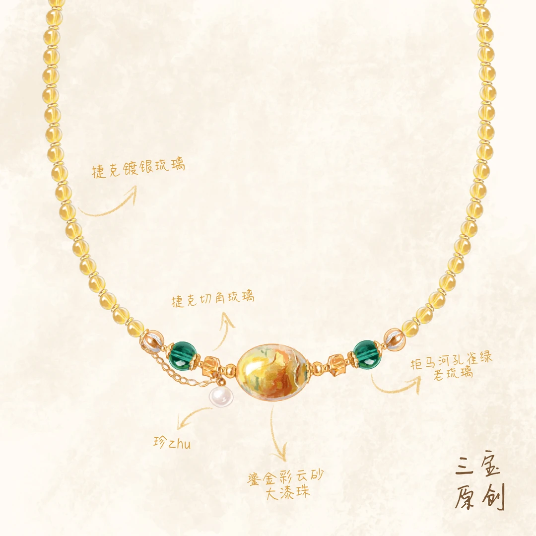 合金项链 【金灿】【事邺/财富】项链女生饰品轻奢精致小众高级感X173