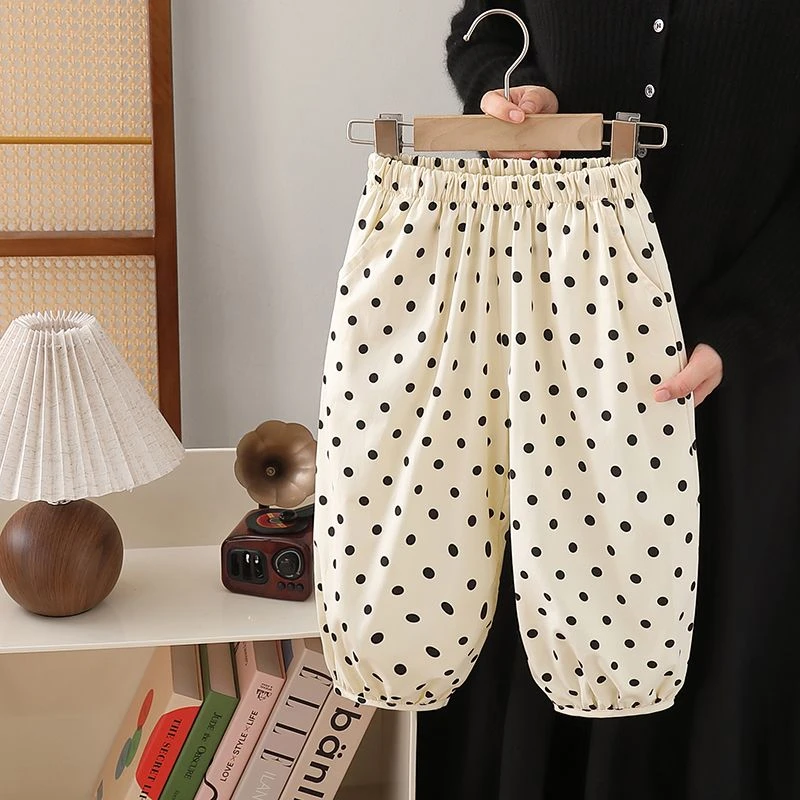 戴维贝拉【断码】25新款儿童洋气纯棉宽松女宝宝外穿薄款春夏灯笼裤