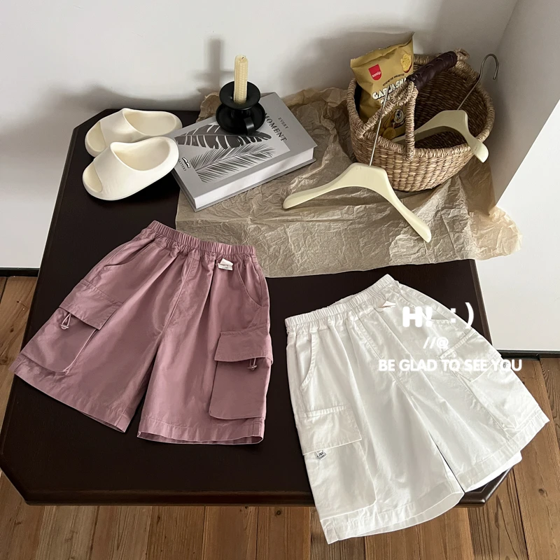 现货【百分百棉】郝叔童品夏季新款2025洋气男童棉布中裤潮HZ5289