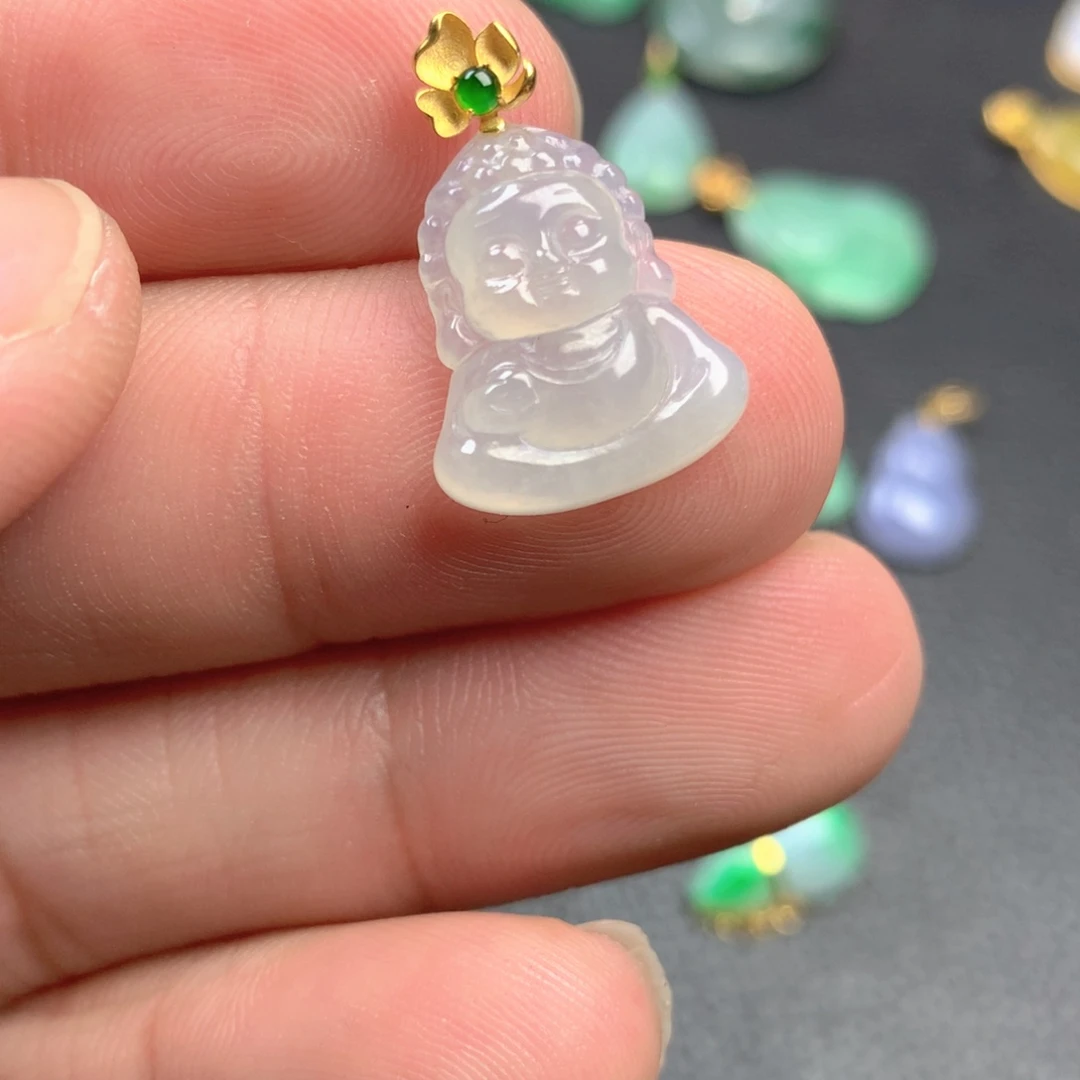 【闪购商品】颈饰18K金镶嵌翡翠翡翠