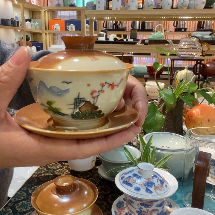 柴，烧盖碗盖碗瓷器