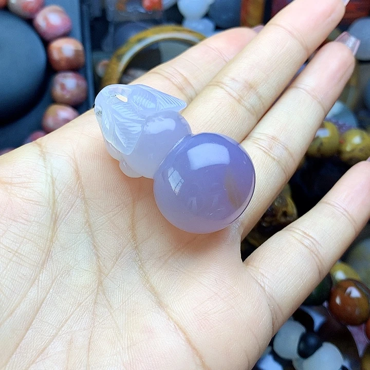 硅化玉未镶嵌吊坠(不含链)紫冰葫芦