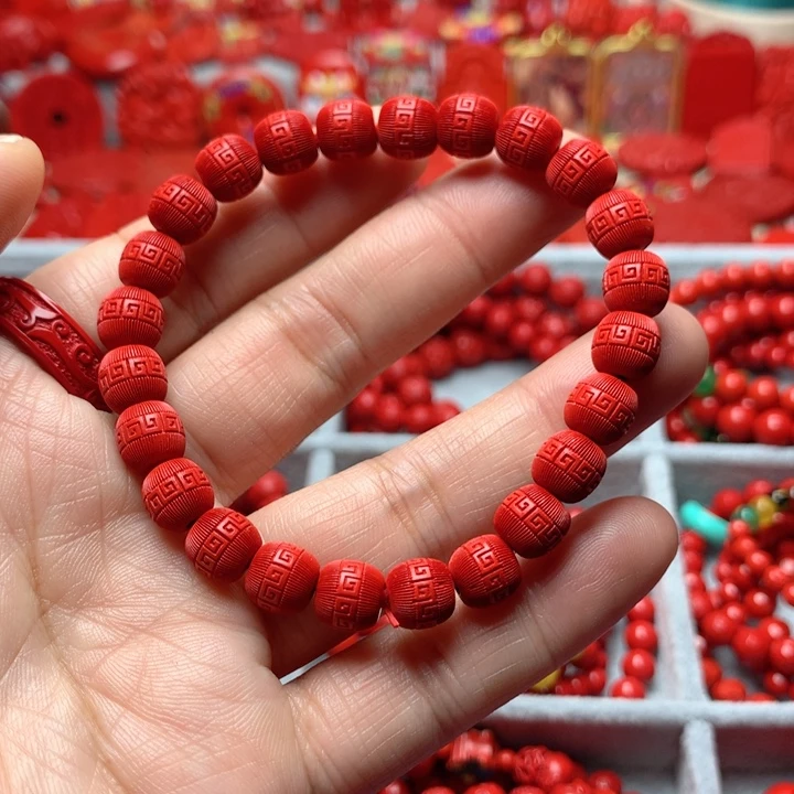 天然辰砂工艺品朱砂手串