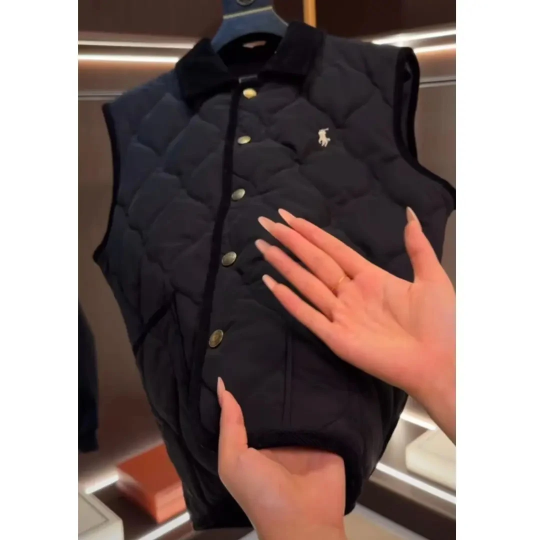 【专柜品质】25年秋冬季新款老钱风棉服马甲男时尚轻奢设计款棉外套