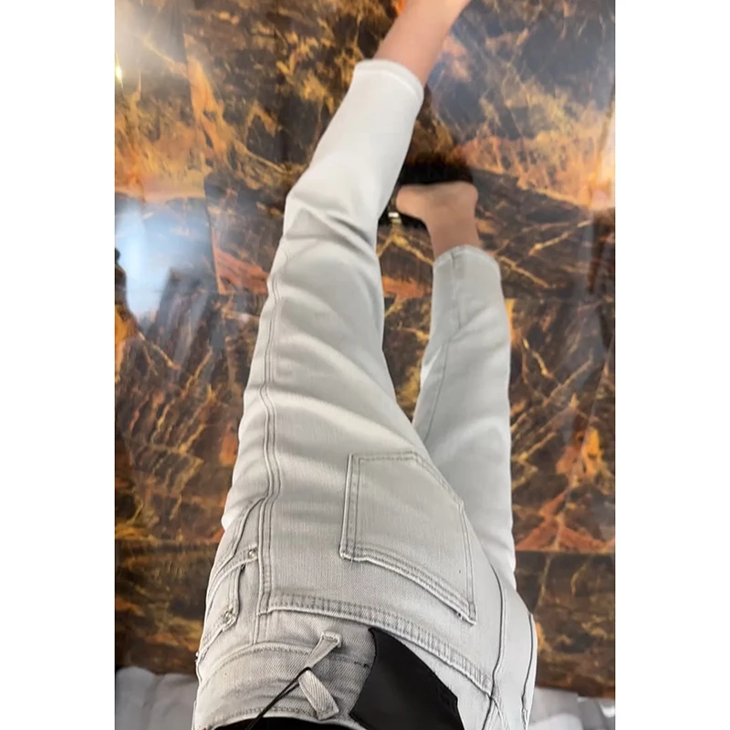 2025年春季新款九分裤直筒烟管裤牛仔裤子女大码女装洋气减龄显瘦