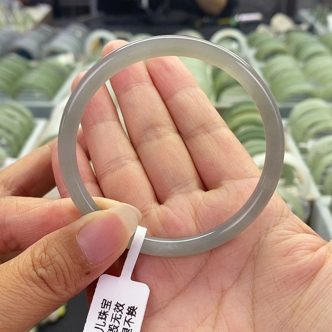 和田玉未镶嵌珠宝奇石和田玉手镯54.55