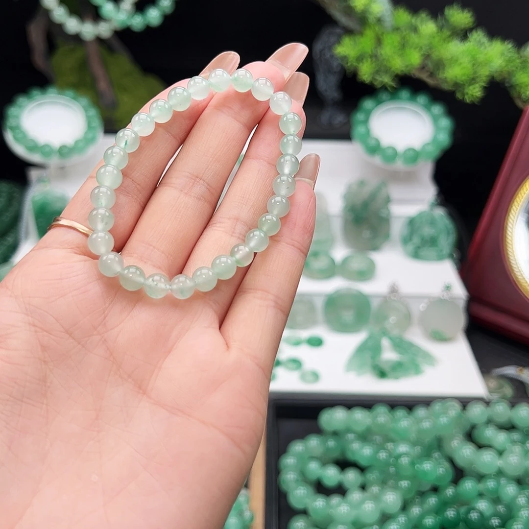 石英质玉（非洲翠）未镶嵌手链
