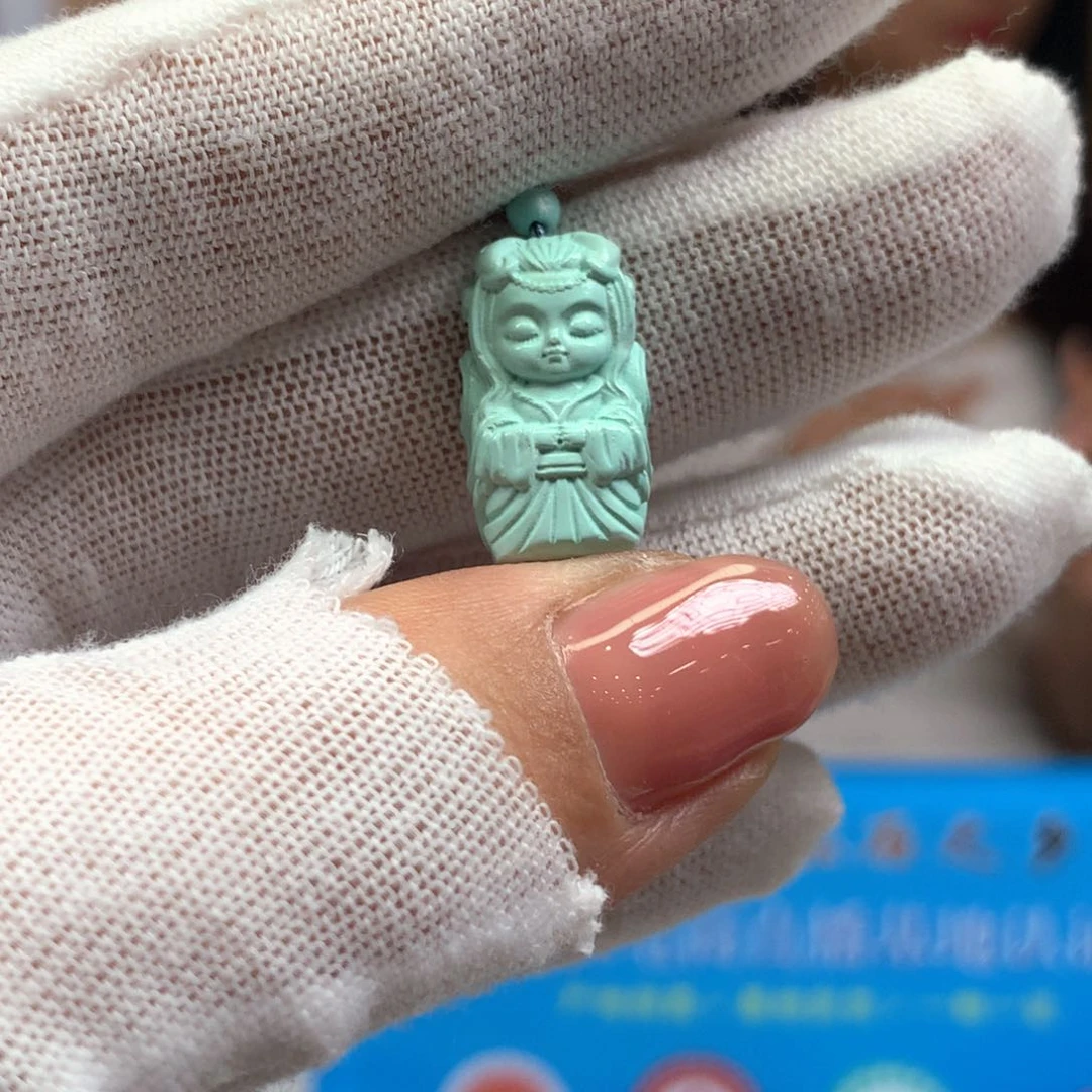 绿松石未镶嵌挂件