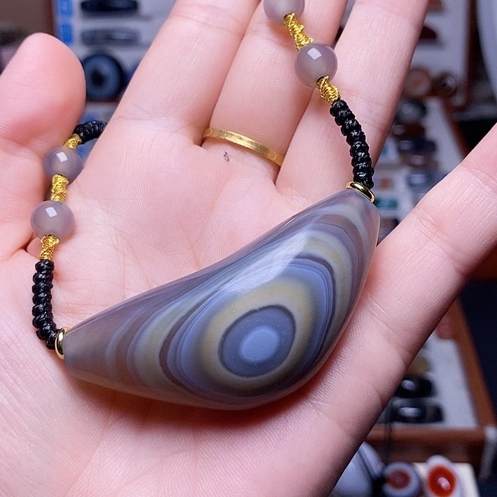 幸***星玛瑙/玉髓未镶嵌颈饰