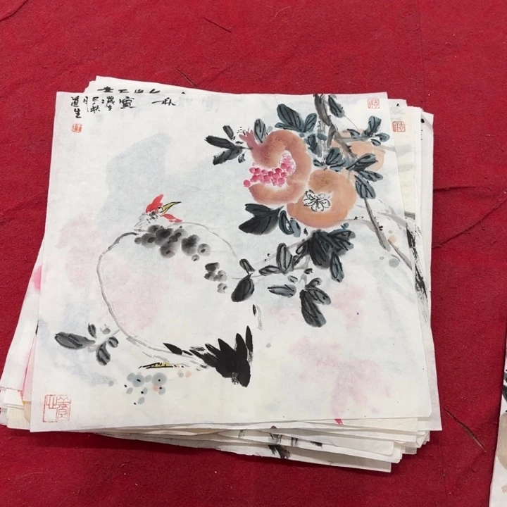 国画花鸟等多种鸟类的