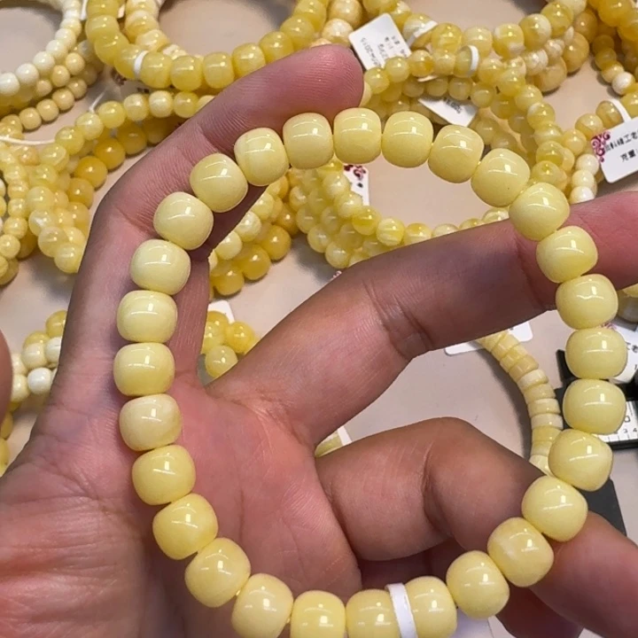琥珀未镶嵌手串蜜蜡精工老型8mm