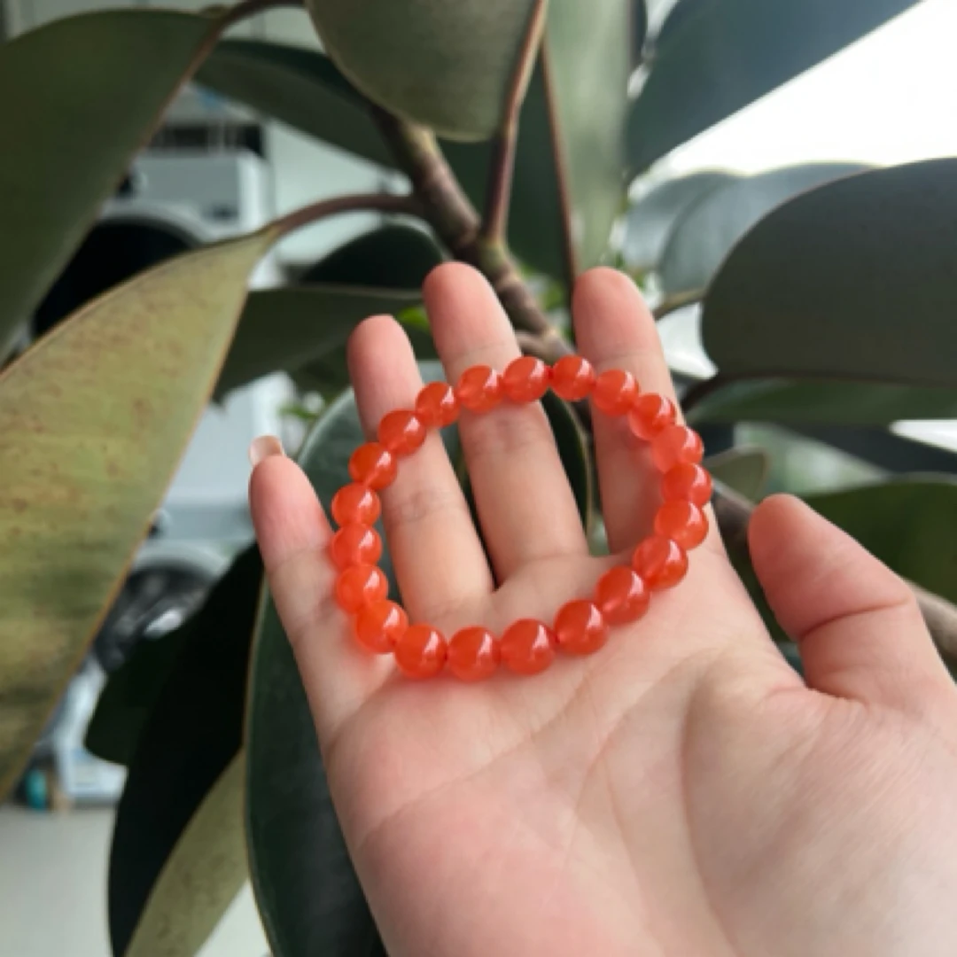 【玉瑾小裴优选】南红冰红单圈手串卡8女款