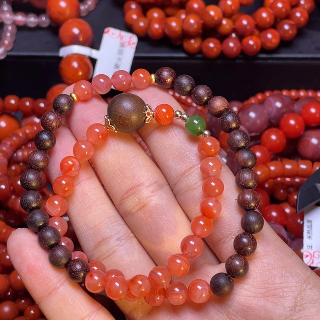 南红玛瑙未镶嵌手链