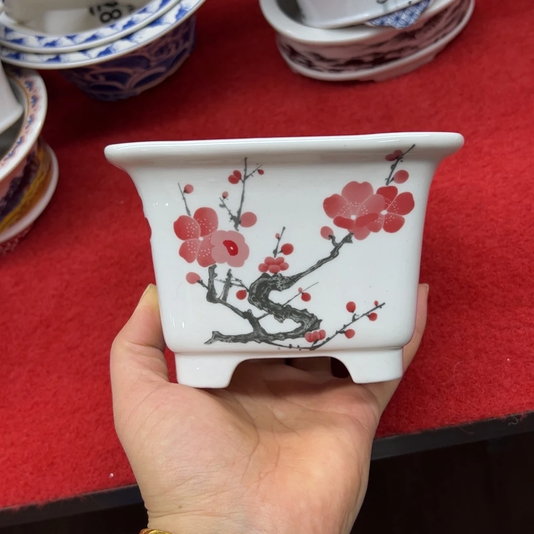 紫砂花盆157号瑕疵13/9cm