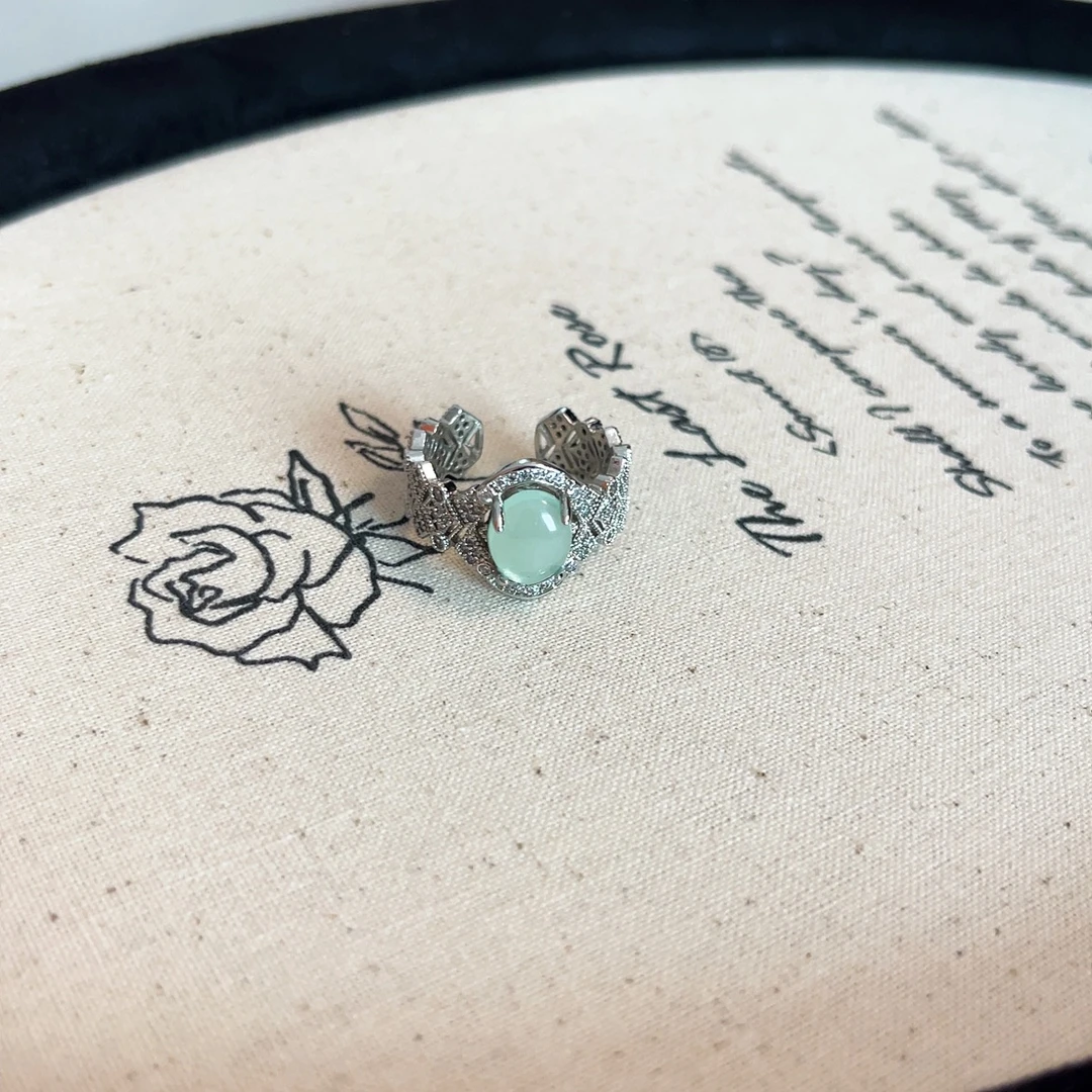 铜合金塑料戒指 铜合金 838 时尚镶嵌戒指