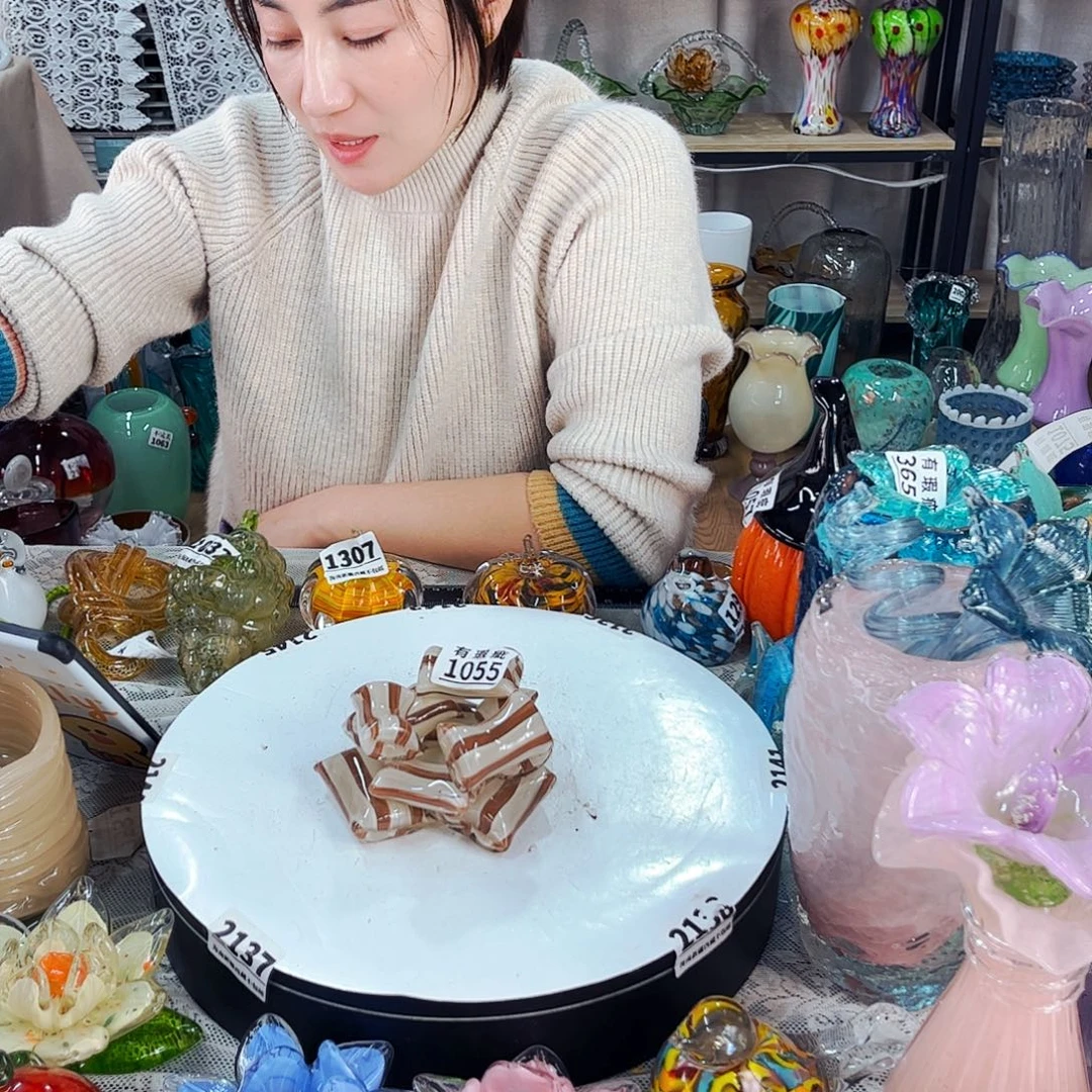 烛台1055小瑕 家悦琉璃工艺品