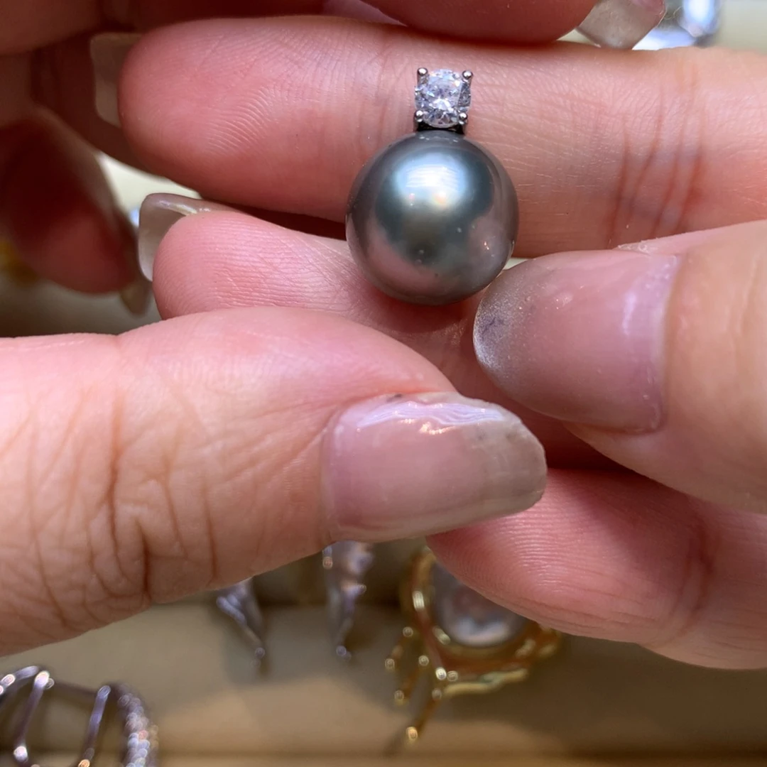 颈饰银S925镶嵌海水珍珠