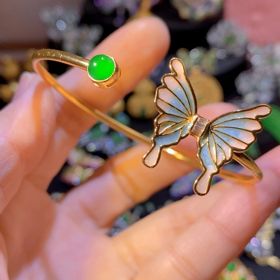 吊坠(不含链)银S925镶嵌翡翠