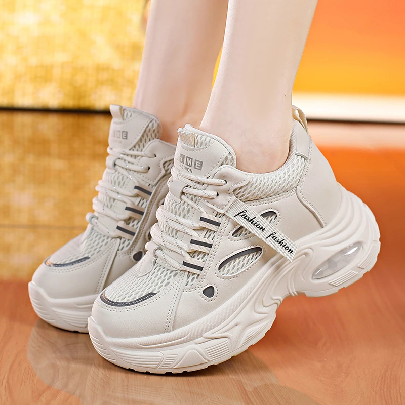 内增高8cm老爹鞋女鞋厚底小个子休闲鞋2025秋季爆款韩版运动鞋子
