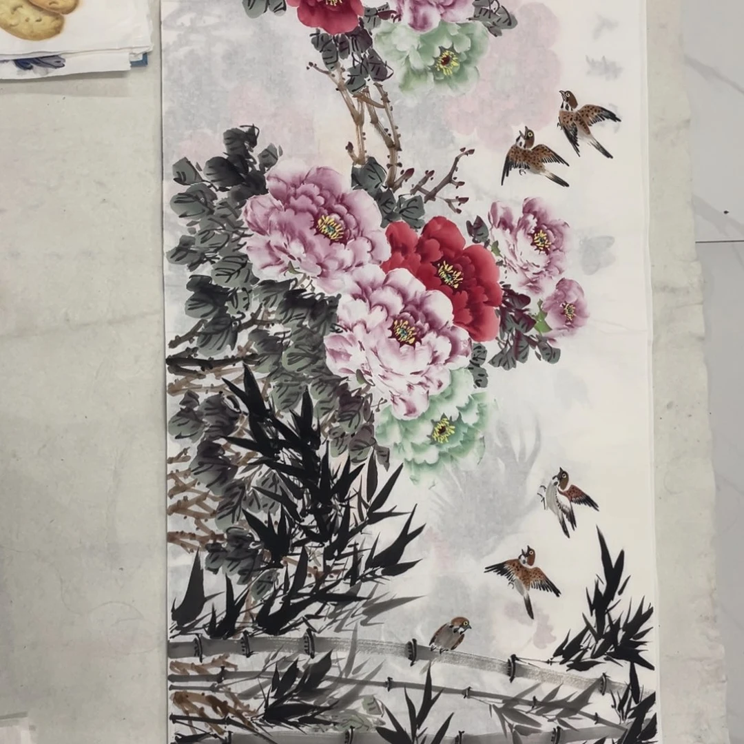 国画罗福贤老师绘画