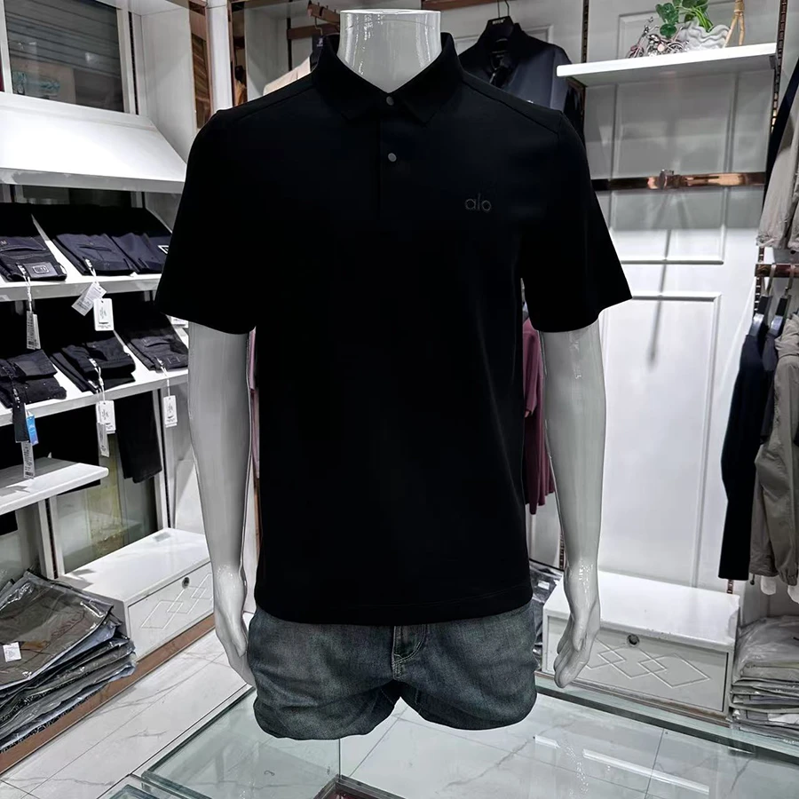 迪克庄爵6333翻领短袖POLO衫秋装中厚款纯色中青年男士弹力打底衫