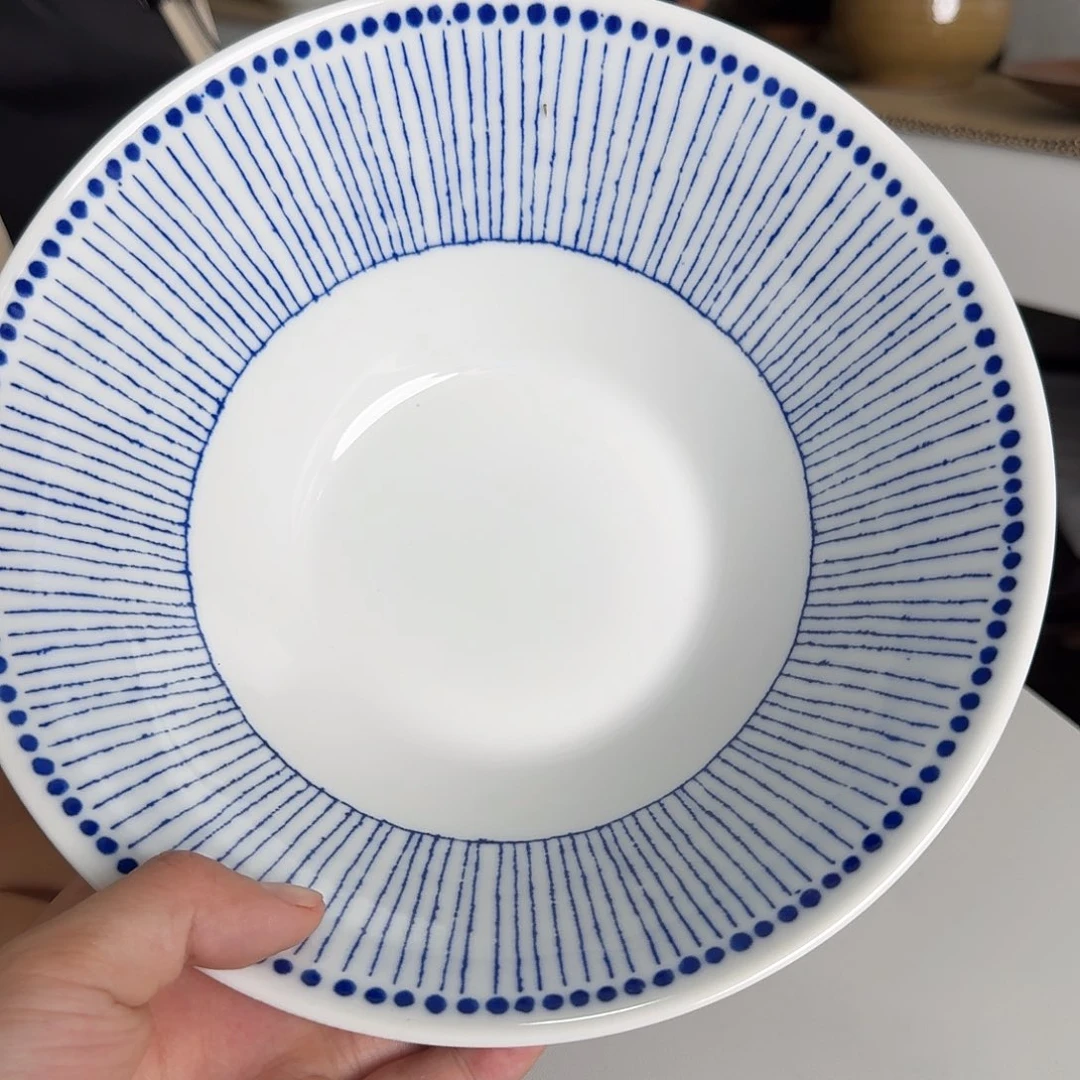 瓷片苍十草20.5大汤碗2只