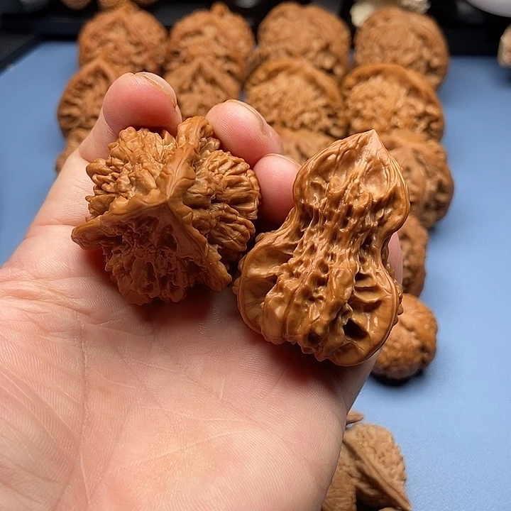 桃核把件麒麟官帽葫芦三棱