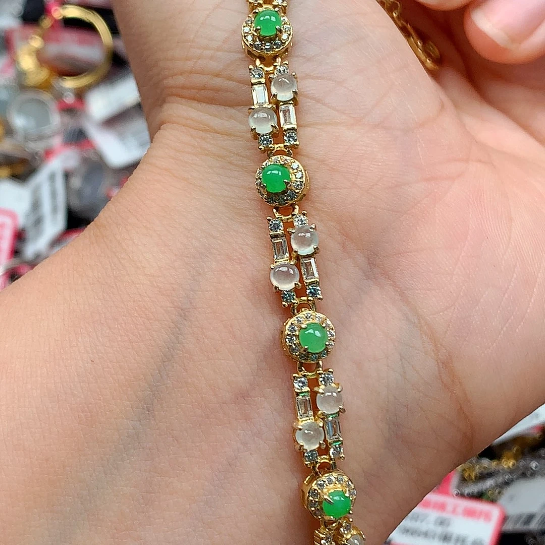 翡翠戒指银S925镶嵌