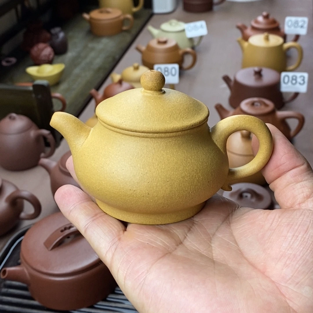 茶壶紫砂紫砂潘壶黄段