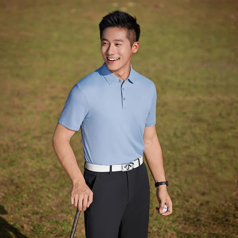 【轻磨毛仿棉技术】男士速干商务防晒短袖polo衫翻领抗紫外线T恤夏