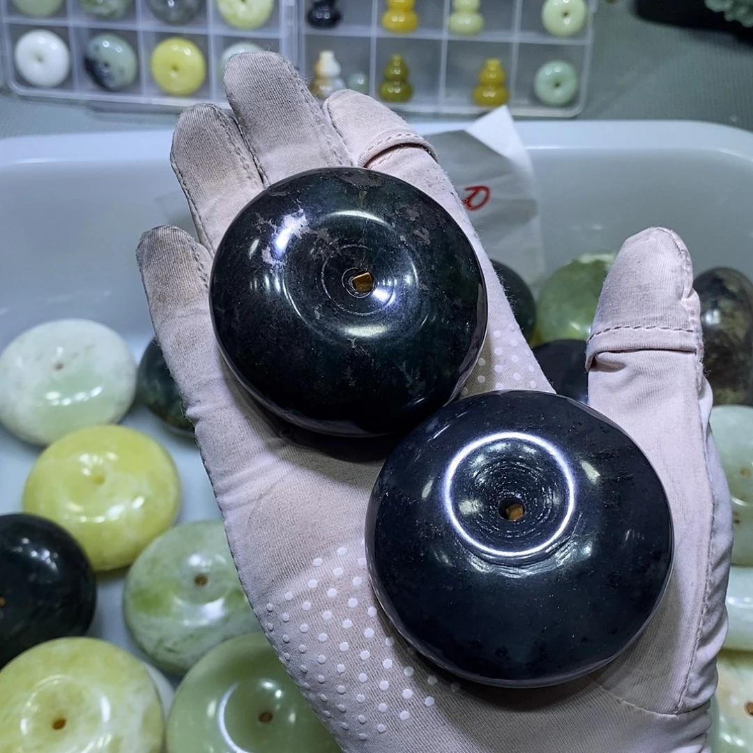 合金蛇纹石玉颈饰305