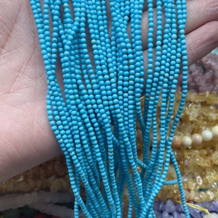 玛瑙/玉髓合金珠宝半成品一条2.5mm松石