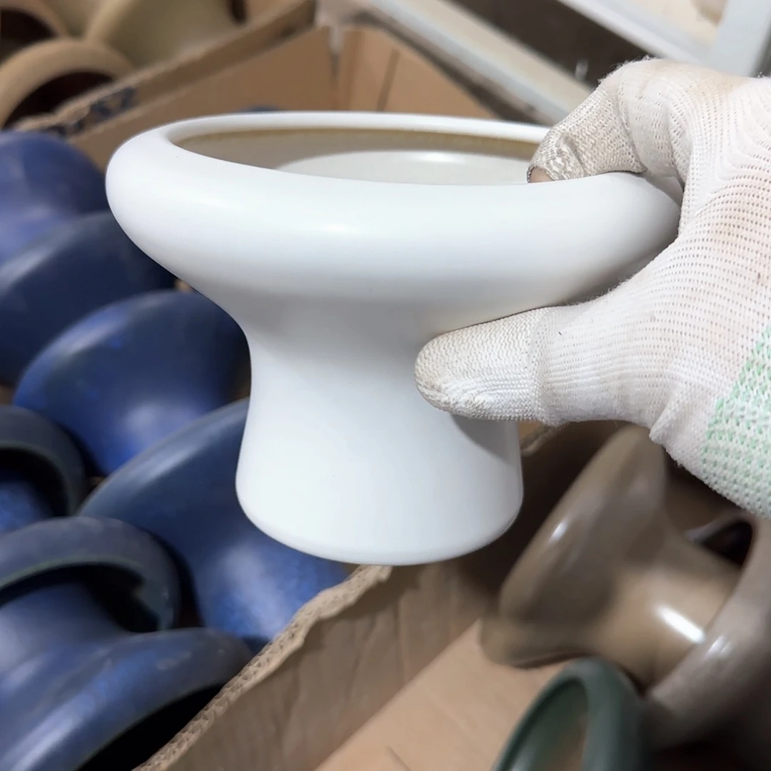 瓷片景德镇手工花盆