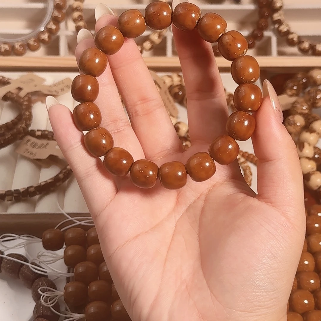 手串紫金鼠12.8*12.6极致棕黄半实心紫金鼠老型