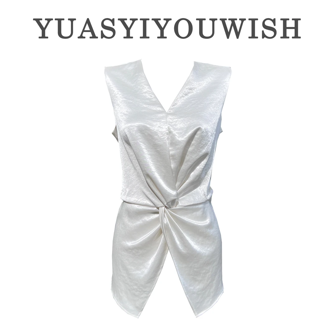 YUASYIYOUWISH|“一朵花”设计师版型扭结立体设计感气质上衣