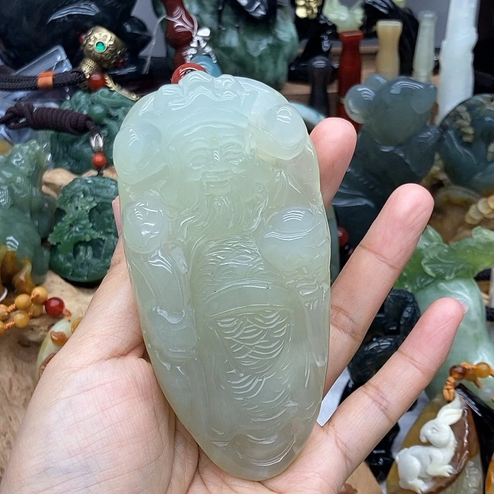 岫玉未镶嵌手把件