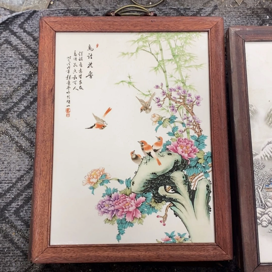 瓷37*28 景德镇瓷板画柴窑烧制