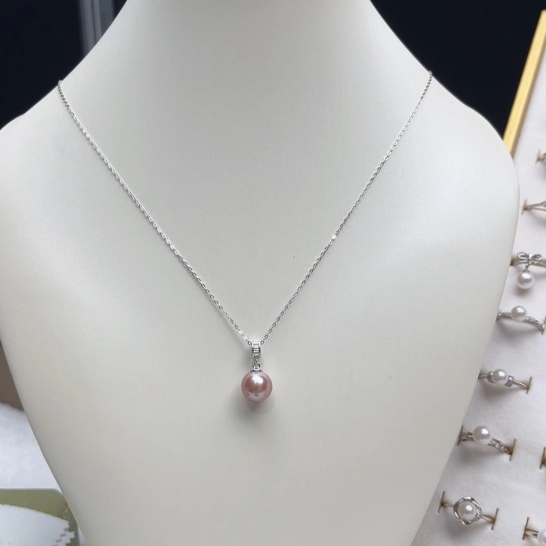 银S925镶嵌吊坠(赠链)淡水珍珠