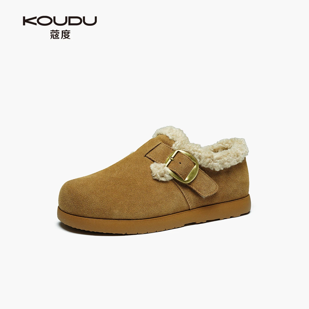 KOUDU/蔻度冬季时尚保暖加绒勃肯鞋休闲雪地靴3397