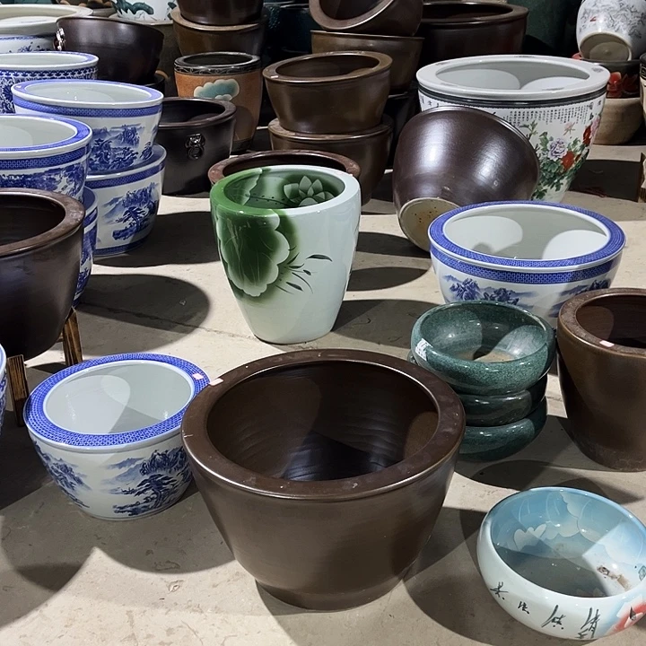 宇***介景德镇陶瓷鱼缸艺术