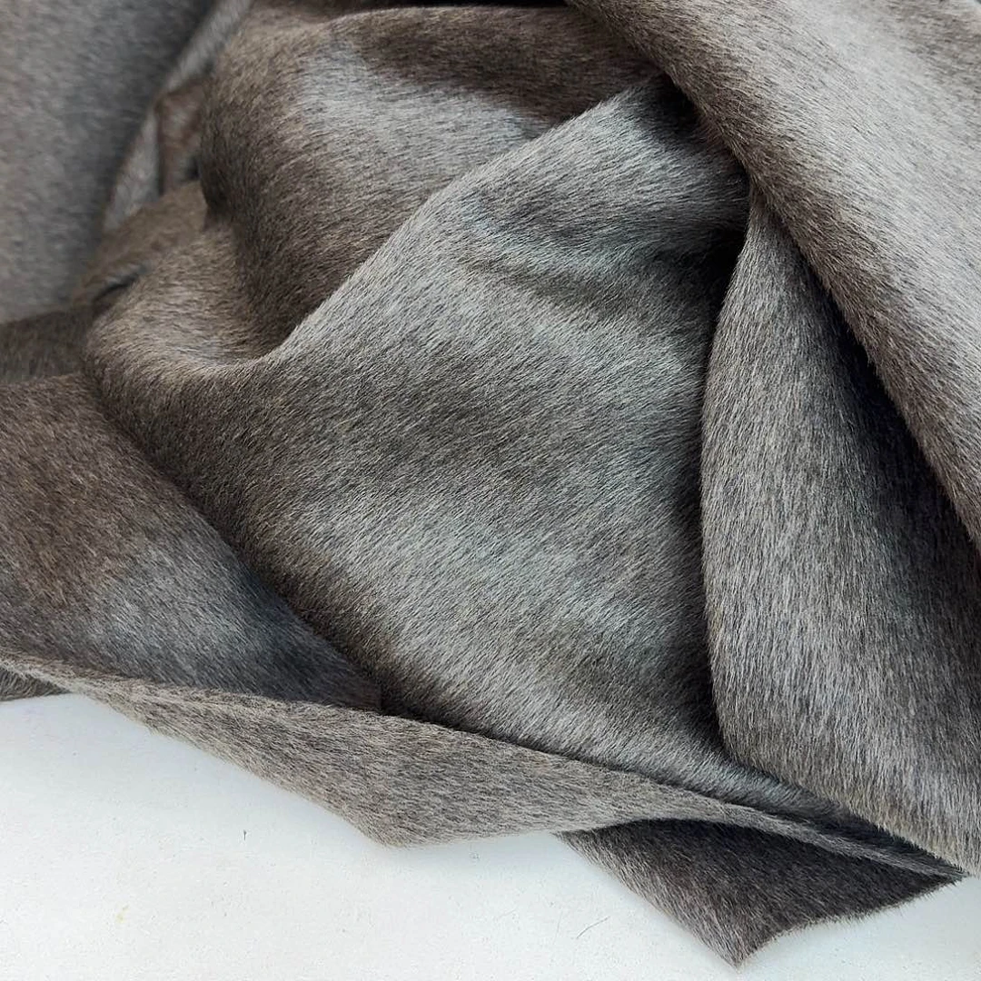 混纺咖色双面牦牛绒2米