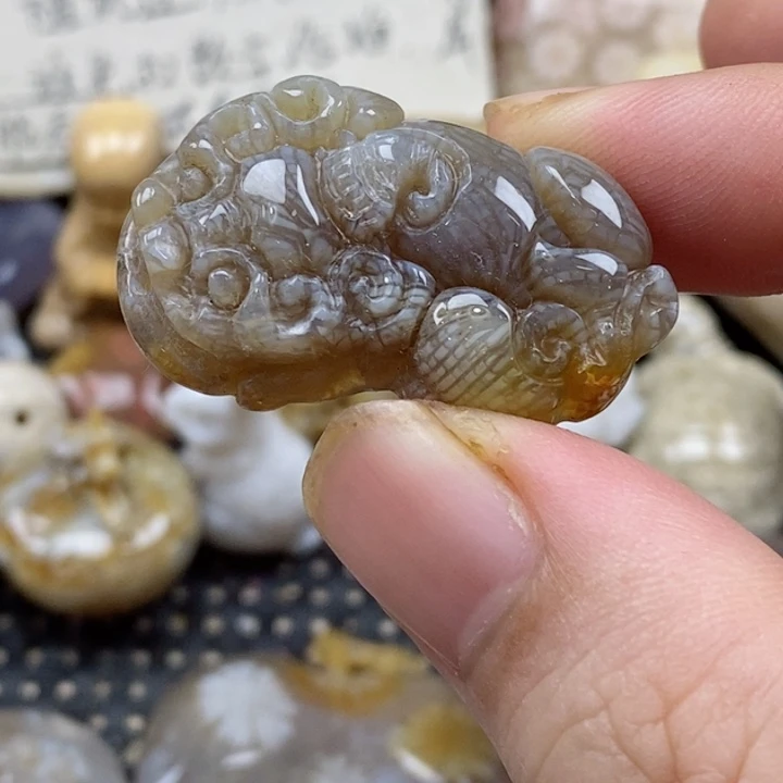 颈饰未镶嵌硅化珊瑚（珊瑚玉）小