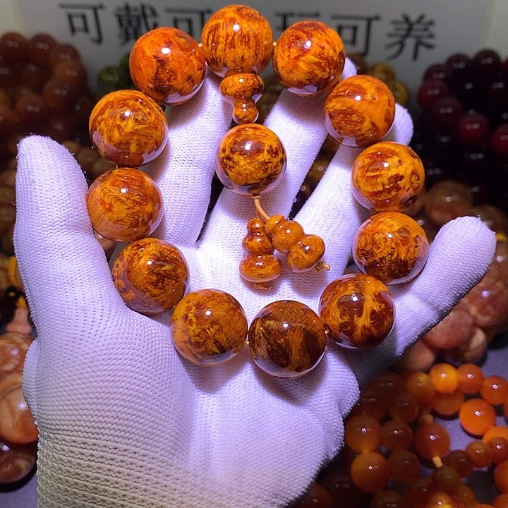 手串/手链松木（琥珀木）2.0 满留疤玉化高货