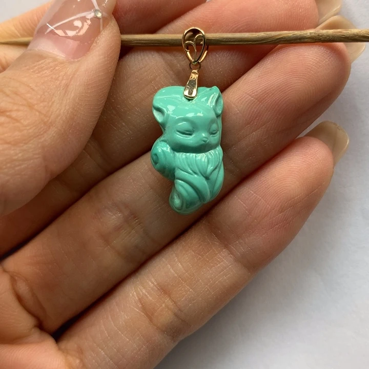 18K金镶嵌绿松石配饰