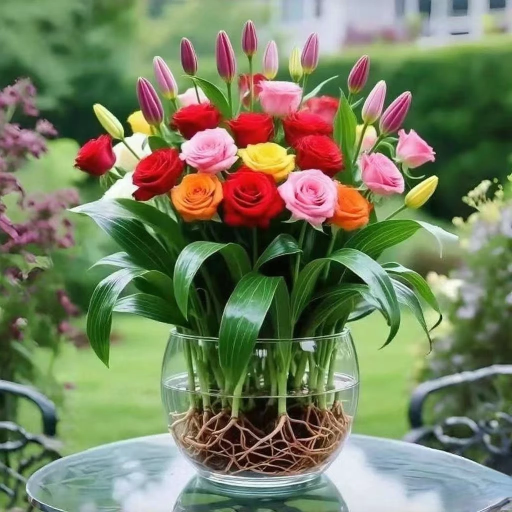 水培浓香重瓣玫瑰盆栽懒人好种四季种植室内阳台花卉盆栽驱蚊虫