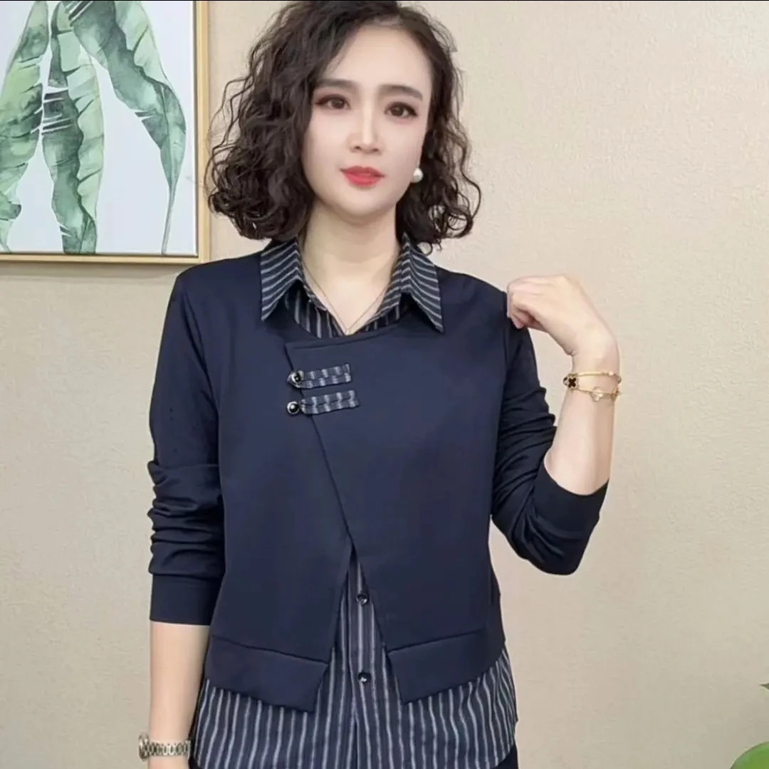 秋季休闲假两件休闲减龄显瘦卫衣时尚休闲风洋气拼接长袖