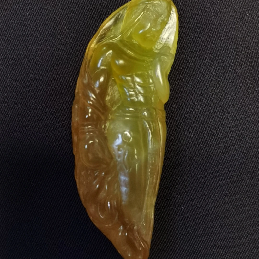 岫玉花玉，不动尊菩萨，手工雕刻精美