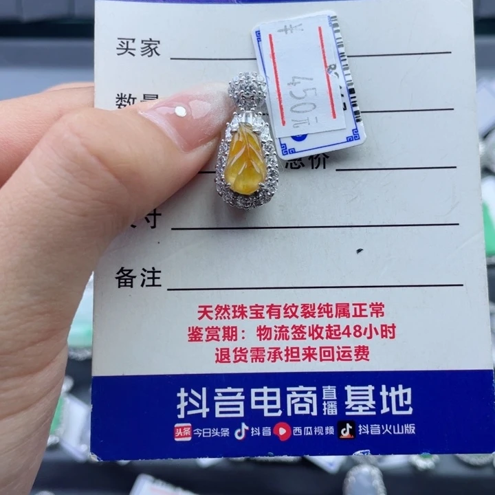 吊坠(不含链)银S925镶嵌翡翠尼*