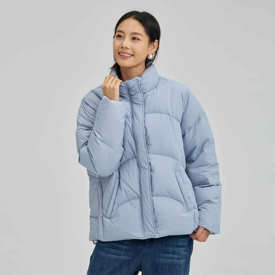 【慢人部落】25年冬季新品轻盈宽松短款面包服鸭绒羽绒服女装